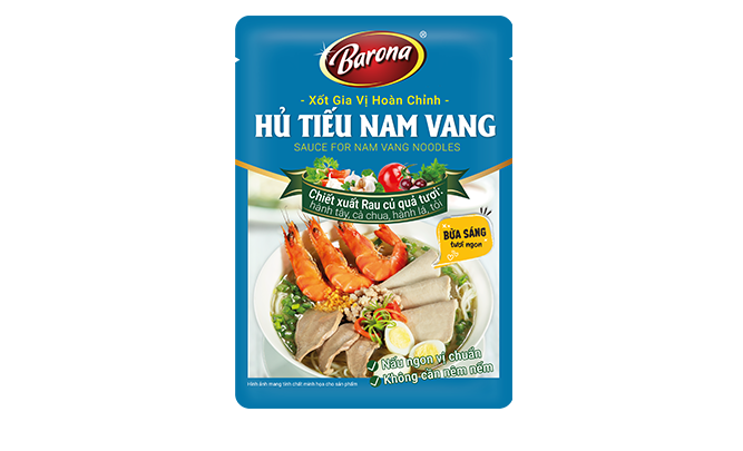 Xốt Gia vị Hoàn chỉnh Hủ Tiếu Nam Vang Barona gói 80g Hộp 20 gói